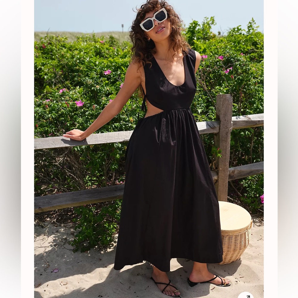 Free People Black Midi Dress